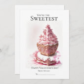 Je bent de liefste cupcakes Valentijnsdag Feestdagenkaart (Voorkant / Achterkant)
