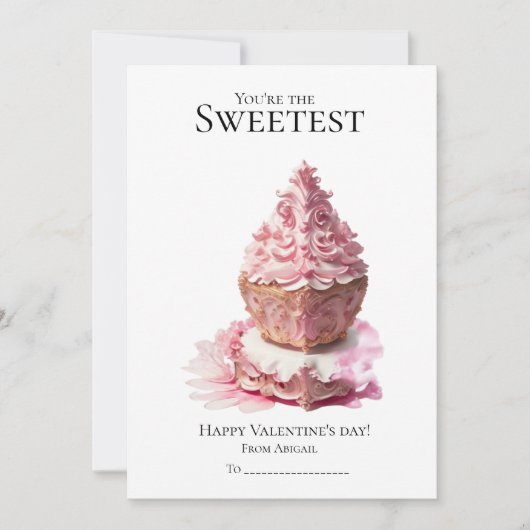 Je bent de liefste cupcakes Valentijnsdag  Feestdagenkaart (Voorkant)