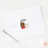 Je bent de liefste grappige snackwoordspeling ronde sticker (Envelop)