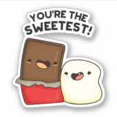 Je bent de liefste grappige snackwoordspeling sticker (Voorkant)