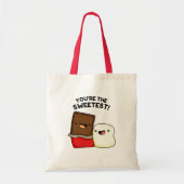 Je bent de liefste grappige snackwoordspeling tote bag (Voorkant)