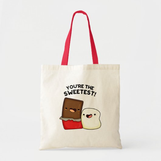 Je bent de liefste grappige snackwoordspeling tote bag (Voorkant)