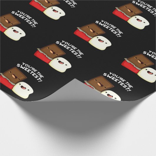 Je bent de liefste grappigste snack Pun Dark BG Cadeaupapier (Hoek)