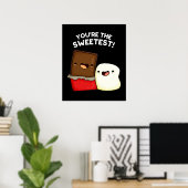 Je bent de liefste grappigste snack Pun Dark BG Poster (Thuiskantoor)