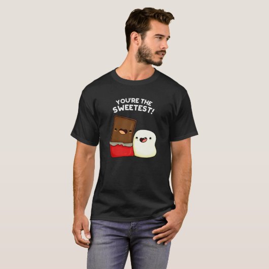Je bent de liefste grappigste snack Pun Dark BG T-shirt (Voorkant volledig)