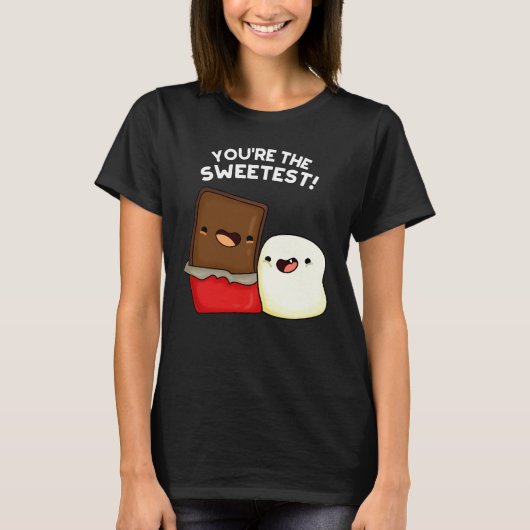 Je bent de liefste grappigste snack Pun Dark BG T-shirt (Voorkant)