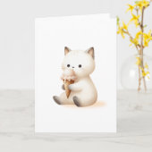 Je bent de liefste kitten met Ice Cream Cone Kaart (Gele Bloem)