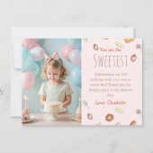 Je bent de liefste pastel kinderen verjaardag bedankkaart (Voorkant)