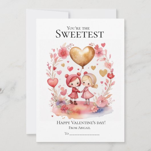 Je bent de liefste vriend Valentijnsdag Feestdagenkaart (Voorkant)