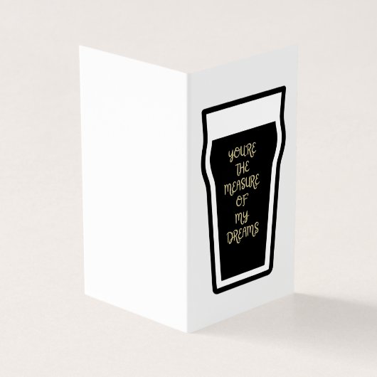 Je bent de maat van mijn dromen - Ierse tekst Kaart (Buitenkant)