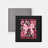 Je bent de moeite waard Coquette Bow Valentijn Pin Magneet (Voorkant / Achterkant)