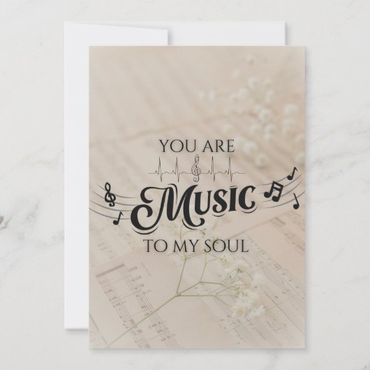 Je bent de muziek voor mijn ziel bruiloft uitnodig kaart (Achterkant)
