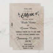 Je bent de muziek voor mijn ziel bruiloft uitnodig kaart (Voorkant / Achterkant)