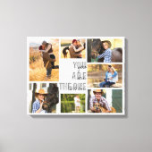 Je bent de One 7 Photo Collage Gray Marble Canvas Afdruk (Voorkant)