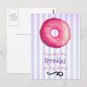 Je bent de prins op mijn donut roze donut briefkaart (Voorkant / Achterkant)