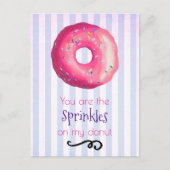 Je bent de prins op mijn donut roze donut briefkaart (Voorkant)