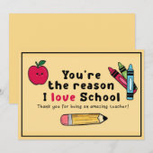 Je bent de reden waarom ik van de waardering van d bedankkaart (Voorkant / Achterkant)