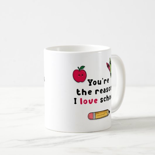 Je bent de reden waarom ik van de waardering van d koffiemok (Voorkant rechts)