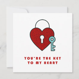 Je bent de sleutel tot mijn hart bedankkaart