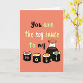 Je bent de Soy Sauce voor mijn Maki Sushi Kaart (Gele Bloem)