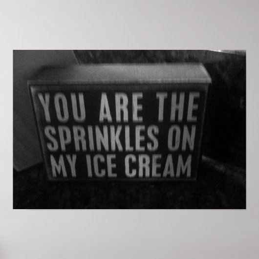 Je bent de sproeiers op mijn ijs poster (Voorkant)