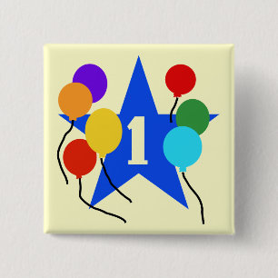 Je bent de Star 1st Birthday Tshirts en Gifts Vierkante Button 5,1 Cm