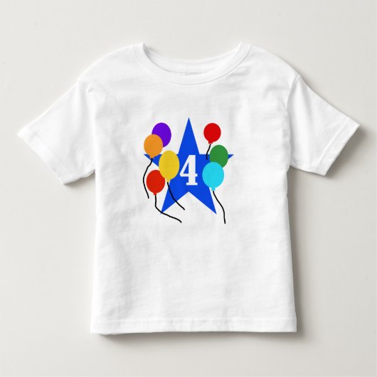 Je bent de Star 4th Birthday Tshirts en geschenken (Voorkant)