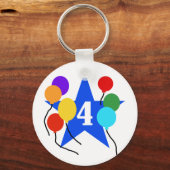 Je bent de Star 4th Birthday Tshirts en geschenken Sleutelhanger (Voorkant)
