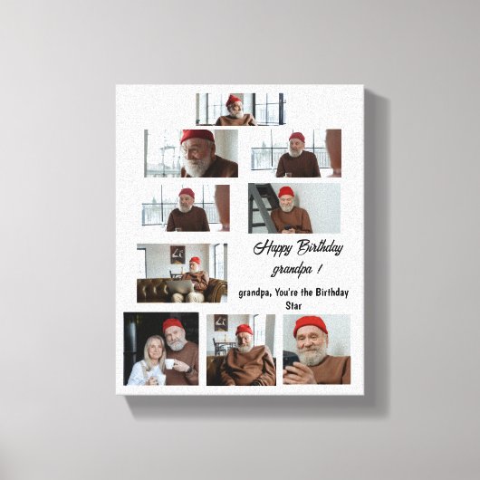 Je bent de verjaardagslegende canvas afdruk (Voorkant)