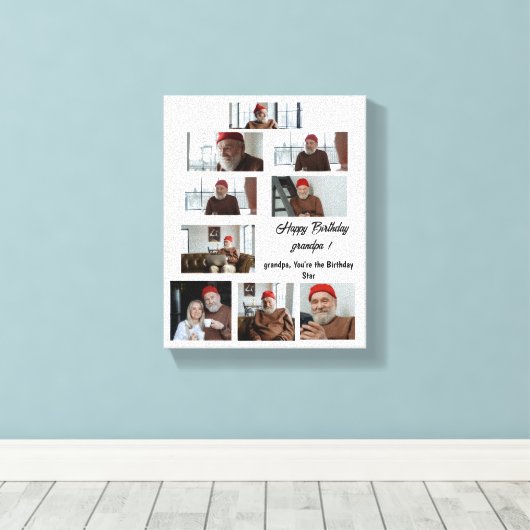 Je bent de verjaardagslegende canvas afdruk (Insitu (Houten vloer))