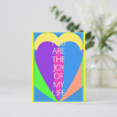 je bent de vreugde van mijn leven briefkaart (Staand voorkant)
