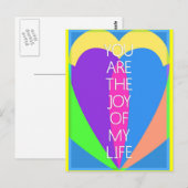 je bent de vreugde van mijn leven briefkaart (Voorkant / Achterkant)