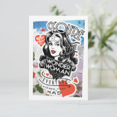 Je bent de vrouw die iedereen graag had. advieskaart (Staand voorkant)