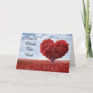 Je bent de wachttijd waard (leeg binnen) kaart