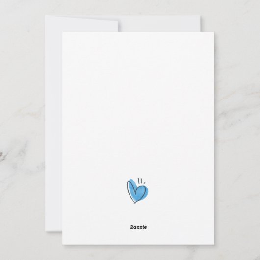 Je bent de wereld blauwe kaart voor het hart vader (Achterkant)