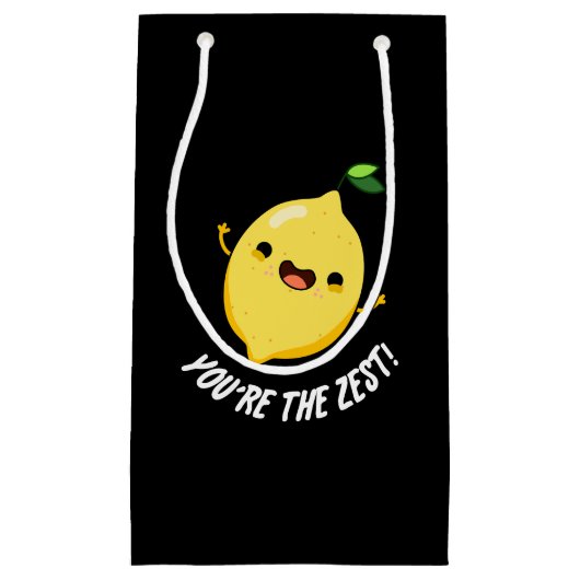 Je bent de Zest Funny Lemon Pun Dark BG Klein Cadeauzakje (Voorkant)