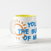 Je bent de zonneschijn van mijn leven mok (Voorkant links)