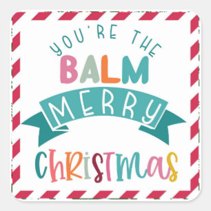 je bent de zwarte kerstcadeaukaart voor vrolijk ke vierkante sticker