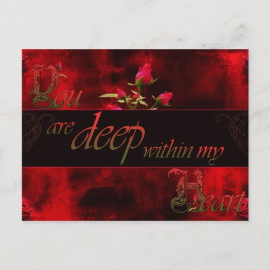 Je bent diep in mijn hart briefkaart (Voorkant)