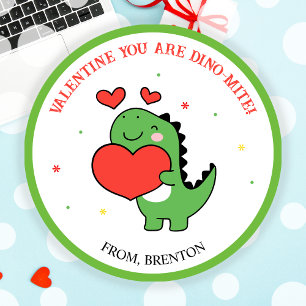 Je bent dino-mite dinosaurus Valentijnsdag Sticker
