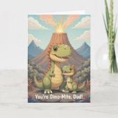 Je bent Dino Mite Papa Schattige Vulkaan Dinosauru Kaart (Voorkant)