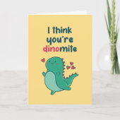 Je bent Dinomite Schattige Dino Grappige Valentijn Feestdagen Kaart (Voorkant)