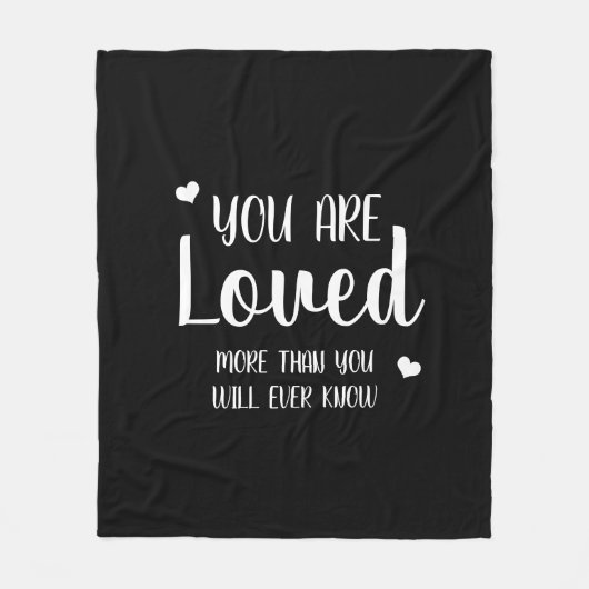 Je bent dol op Black White Rustic Land Fleece Deken (Voorkant)