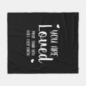 Je bent dol op Black White Rustic Land Fleece Deken (Voorkant (Horizontaal))