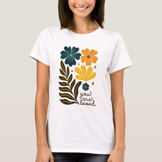 je bent dol op bloemen Boho bloemenbloem Inspirere T-shirt (Voorkant)