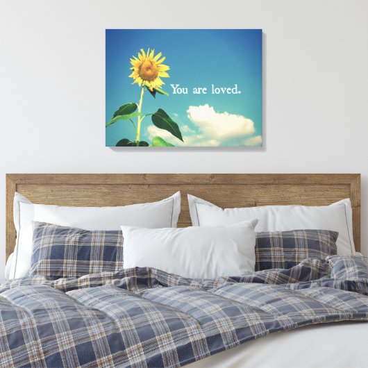 Je bent dol op canvas afdruk (Insitu (Slaapkamer))