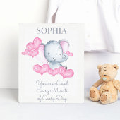 Je bent dol op Cute Baby Girl Elephant Persoonlijk Canvas Afdruk