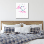 Je bent dol op Cute Baby Girl Elephant Persoonlijk Canvas Afdruk (Insitu (Slaapkamer))