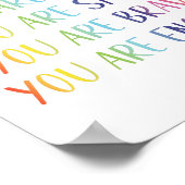 Je bent dol op regenboogaffirmaties poster (Hoek)