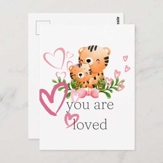 Je bent dol op tijger briefkaart (Voorkant / Achterkant)